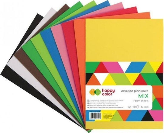 Happy Color Foam Sheets Mix A4 8pcs Happy Color