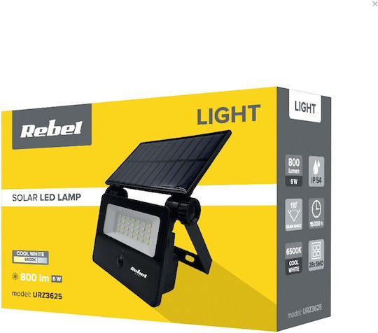 Rebel Set 28 Solarleuchten 6W 800lm Kaltweiß 6500K mit Bewegungssensor IP54
