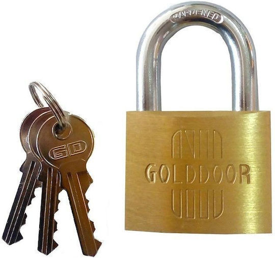 Golddoor Ορειχάλκινο Λουκέτο Μακρύλαιμο με Κλειδί 50mm
