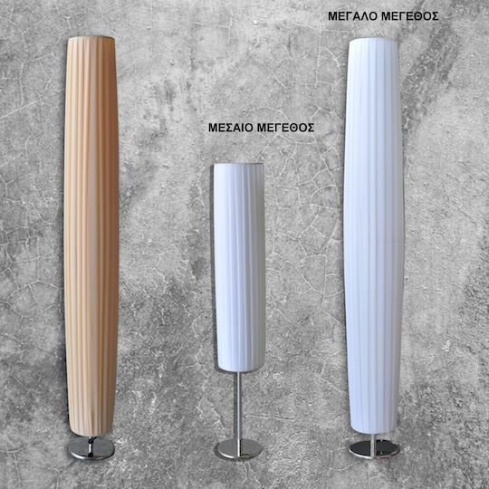 Dream House Metal Table Lamp for Socket E27 with White Shade and Silver Base