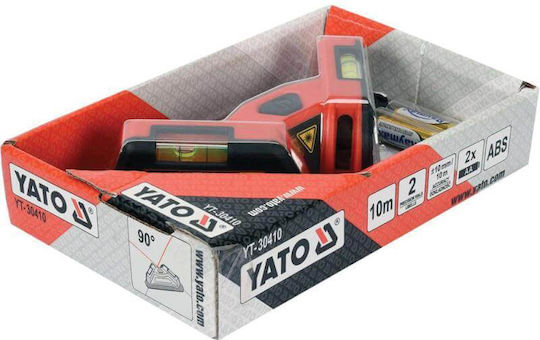 Yato Γραμμικό Αλφάδι Laser Κόκκινης Δέσμης 3V με Εύρος Εργασίας 10m