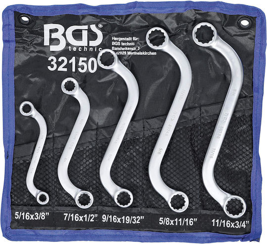 BGS Technic Σετ 5 Διπλά Κλειδιά Πολύγωνα Καμπυλωτά