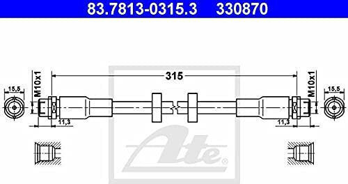 Furtun de frână Audi A6 4f2 C6 Ate 83781303153