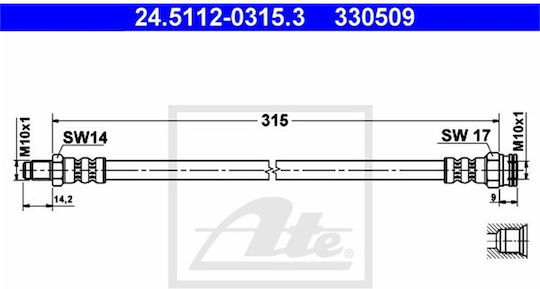 Furtun de frână Citroen Jumper Bus 230p Ate 24511203153