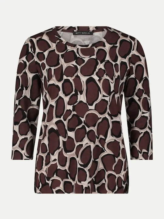 Damen Pullover mit 3/4 Ärmel Braune