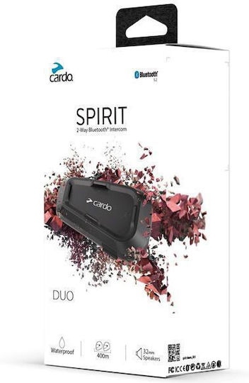 Cardo Spirit Dual Intercom for Riding Helmet with Bluetooth