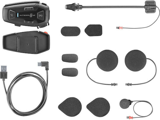 Interphone U-COM 8R Ενδοεπικοινωνία Μονή για Κράνος Μηχανής με Bluetooth
