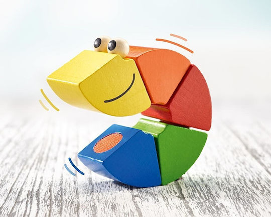 Selecta Animal Educational Game Worm made of Wood for 18++ Months