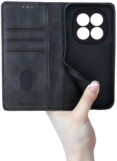 Vintage Magnet Brieftasche Wallet Sonique Xiaomi Redmi Note 15 Pro 4G Schwarze