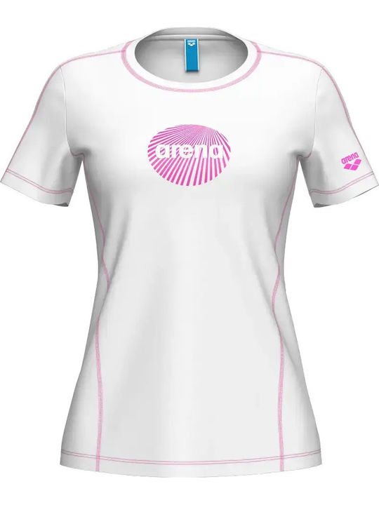 Arena Women's Short Sleeve Sun Protection Shirt White