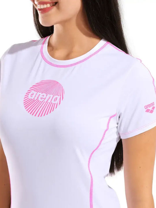 Arena Women's Short Sleeve Sun Protection Shirt White