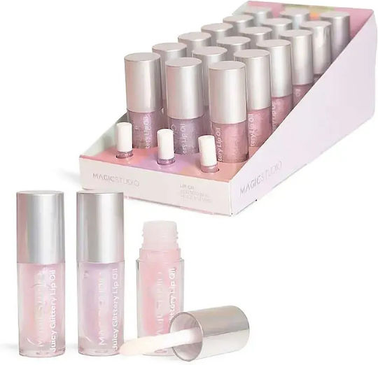 Magic Studio Lip Oil Holo Pink Glitter Strawberry 4.2gr