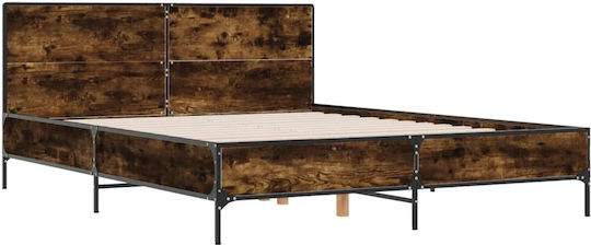 Κρεβάτι Διπλό για Στρώμα 150x200cm Καφέ Κρεβάτι Διπλό για Στρώμα 150x200cm Καφέ