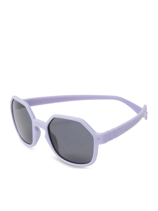 KiETLA Unbreakable Rectangle Kids Sunglasses with Polarized Lens Black for 4-7 Years