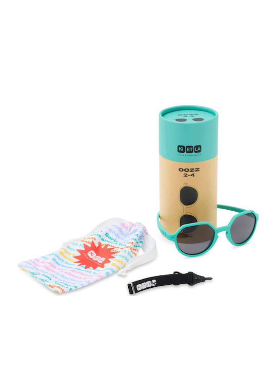 KiETLA Unbreakable Round Baby Sunglasses Blue for 1-2 Years