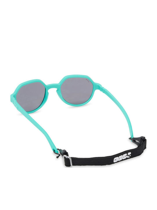 KiETLA Unbreakable Round Baby Sunglasses Blue for 1-2 Years