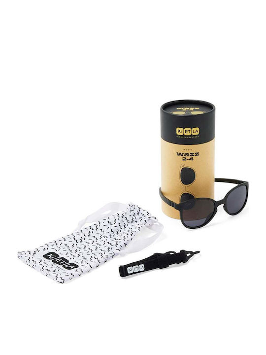 KiETLA Wazz Unbreakable Butterfly Kids Sunglasses Black
