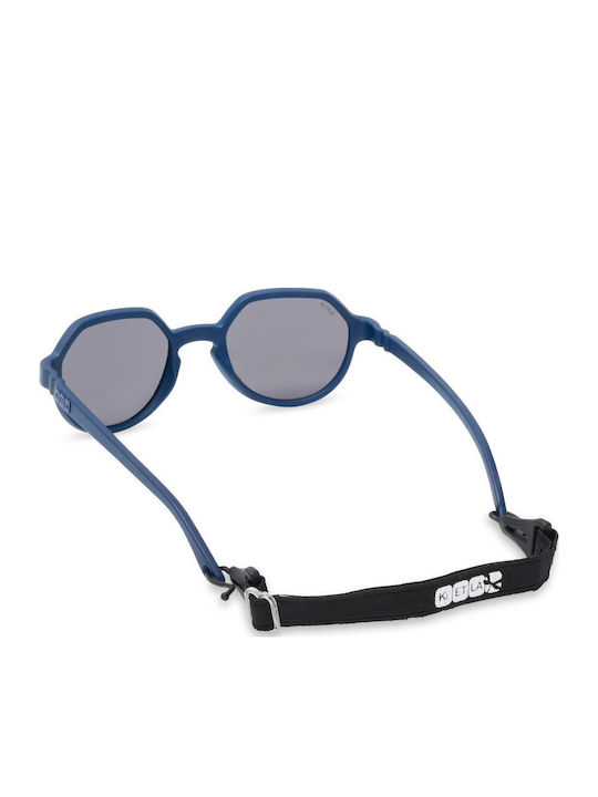 KiETLA Unbreakable Round Kids Sunglasses Blue for 2-4 Years