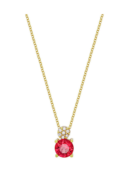 Kiriakos Gofas Solitaire Necklace From 9 K Red Gold