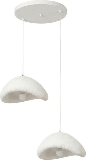 Megapap Luna Pendant Ceiling Light White with E27 Socket 74x74x115cm