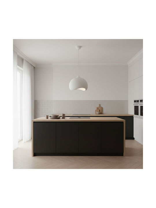 Megapap Yontu Κρεμαστό Φωτιστικό Λευκό με Ντουί E27 34x29x120εκ.