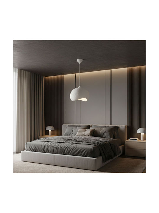 Megapap Yontu Κρεμαστό Φωτιστικό Λευκό με Ντουί E27 34x29x120εκ.