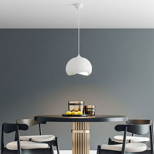 Megapap Yontu Pendant Ceiling Light White with E27 Socket 34x29x120cm