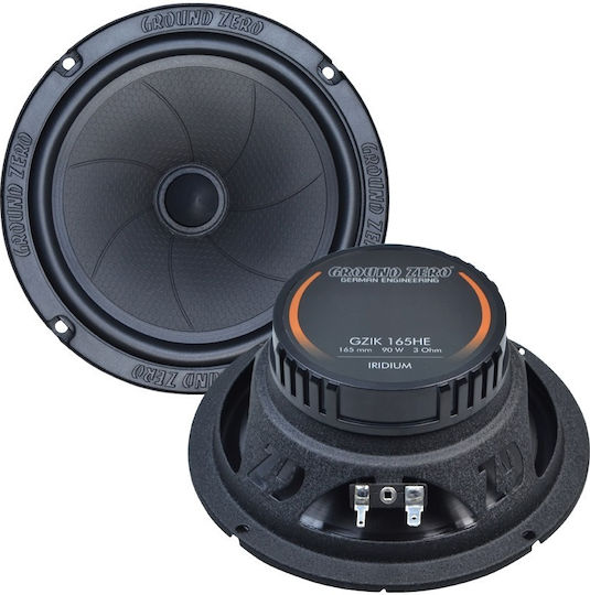 Ground Zero Σετ Ηχεία Αυτοκινήτου Διαιρούμενα 6.5" με 100W RMS (2 Δρόμων)