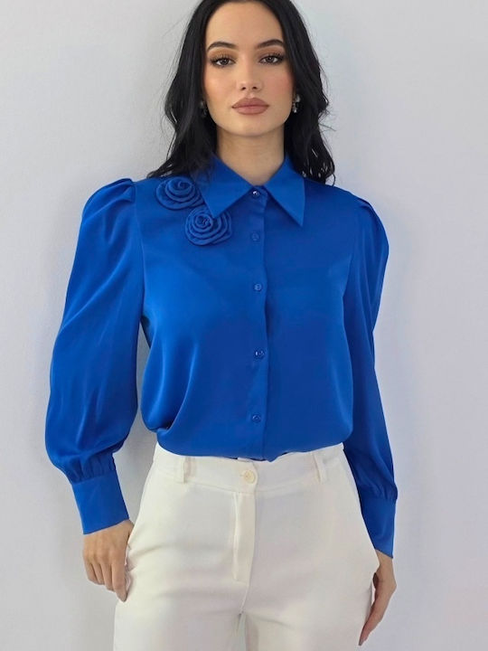 Damenhemden Blau