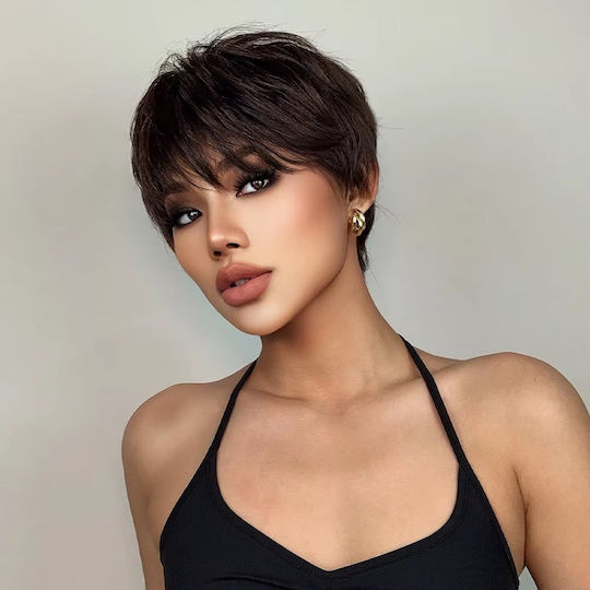 Animis Beauty Wig with Synthetic Hair in Chestnut Color