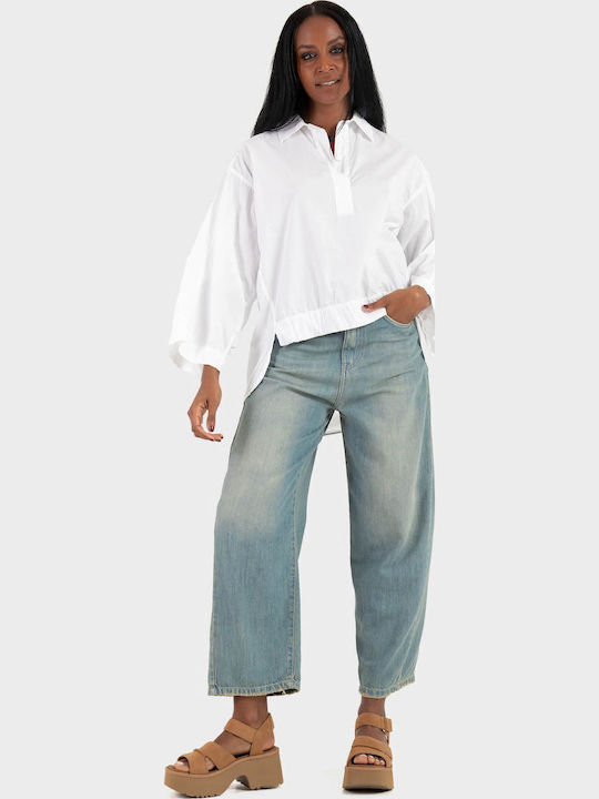 Women's Polo Blouse White