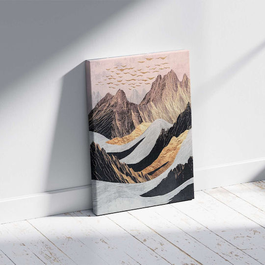 Megapap Abstract Mountain Painting on Canvas 70x100cm