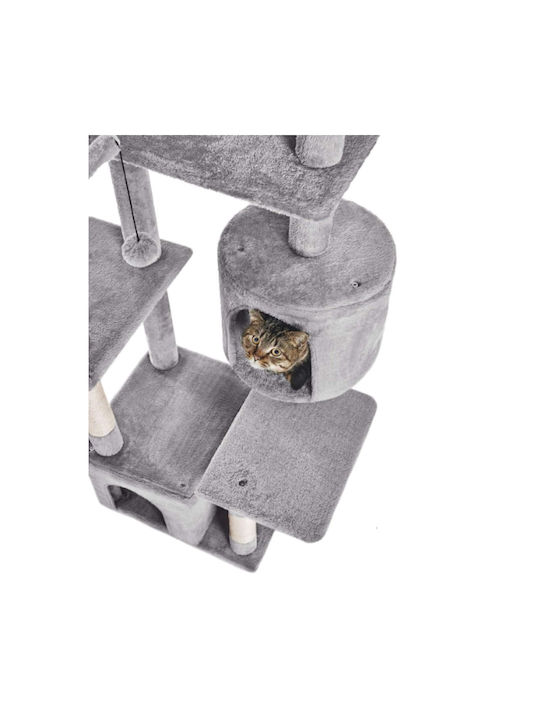 Animal Scratching Post Cat Trees Gray 5 levels 48x40x145cm