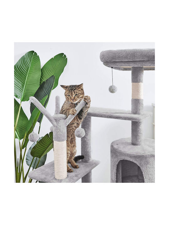 Animal Scratching Post Cat Trees Gray 5 levels 48x40x145cm