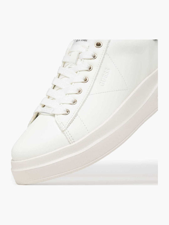 Guess Damen Sneakers Weiß FLPE11LEA12