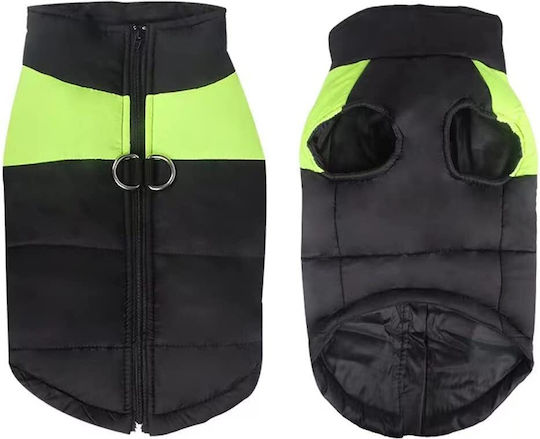 Green Fleece / Waterproof / Windproof Dog Coat with 58cm Back Length