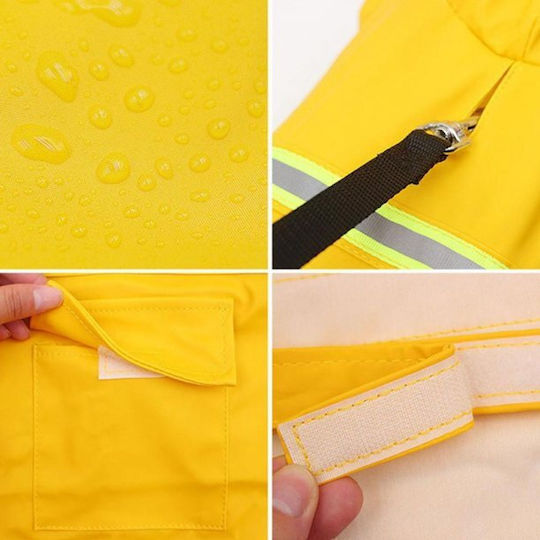 Animal Yellow Waterproof Dog Coat with 85cm Back Length