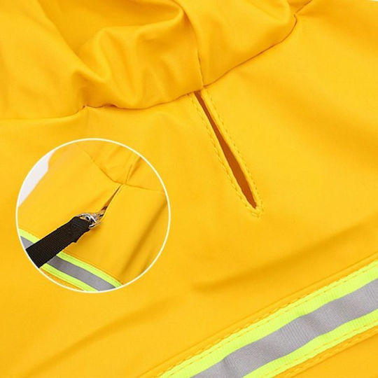 Animal Yellow Waterproof Dog Coat with 85cm Back Length