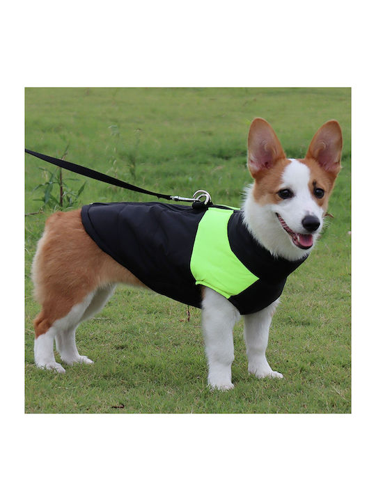 Haine pentru câini Fleece / Impermeabil / Antivant Verde cu Lungimea Spateului 58 cm