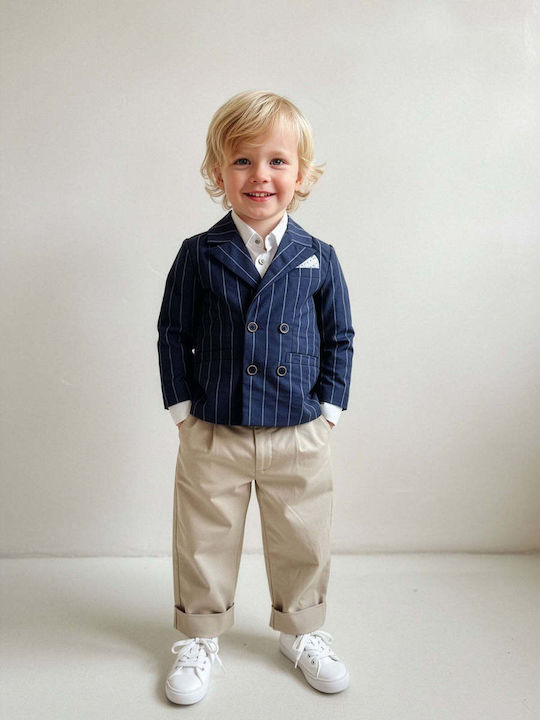 Kids Set With Pants & Coat Summer 6 Pieces Blue 100000AG1000441