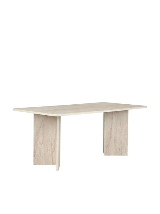 Linza Τραπέζι Τραπεζαρίας Ξύλινο Travertine 180x90x75εκ.