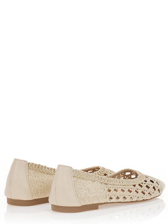 Damen Ballerinas in Beige Farbe