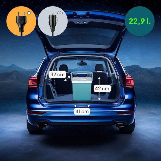 Peme Essential 27 Φορητό Ψυγείο Θερμοηλεκτρικό 23lt 230V / 12V Πράσινο