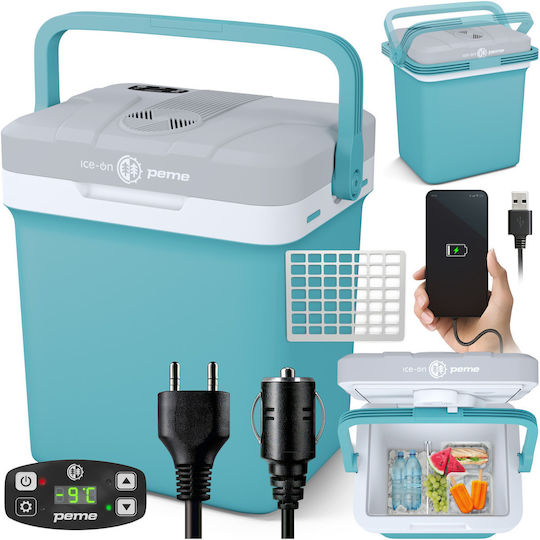 Peme Essential 27 Φορητό Ψυγείο Θερμοηλεκτρικό 23lt 230V / 12V Πράσινο
