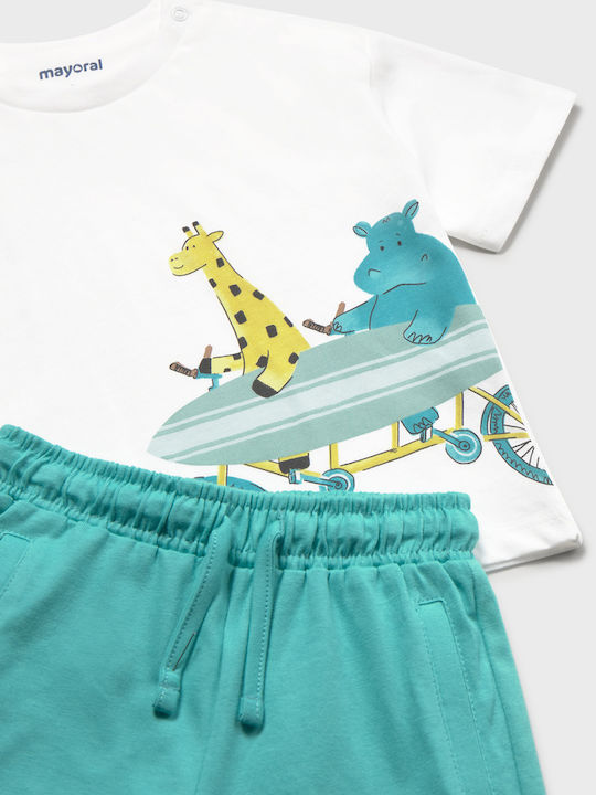 Kids Set with Shorts Summer 2 Pieces Turquoise