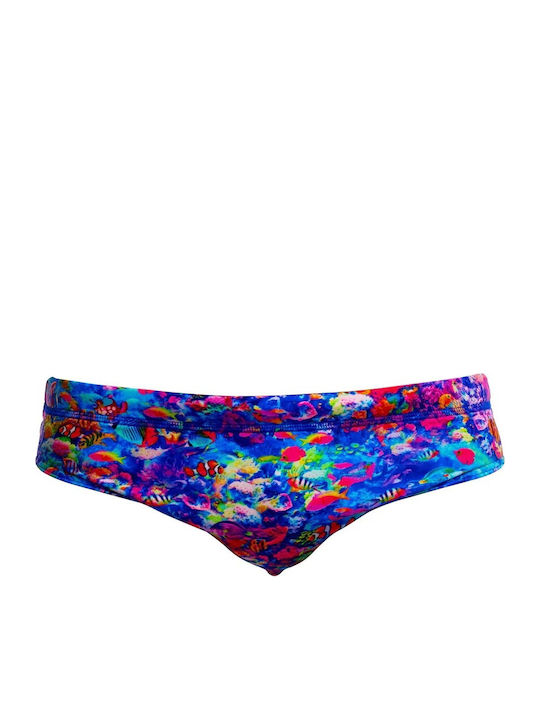 Men's Swimwear Slip Blue with Prints