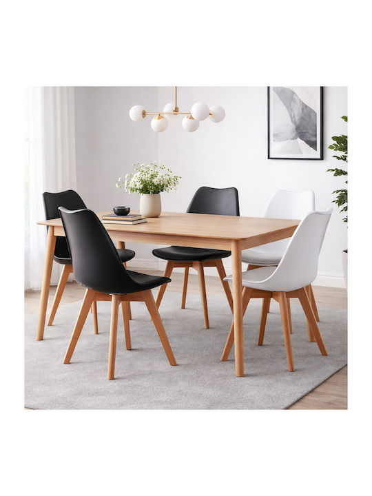 Essential Dining Chair Made of Polypropylene Black 44x51x77cm