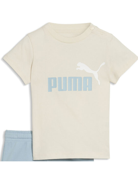 Puma Kids Clothing Set with Ecru Shorts 2 Pieces