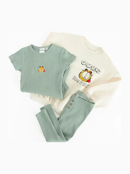 Cool Club Set Onesie with Pants Green 3 Pieces