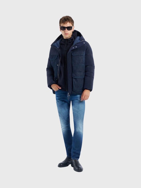 Ανδρικό Παντελόνι Τζιν με Regular Εφαρμογή Blue